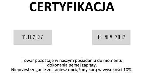 Przykładowy nadruk