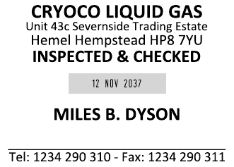 Sample imprint
