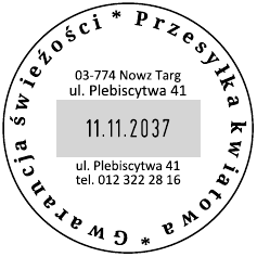 Przykładowy nadruk